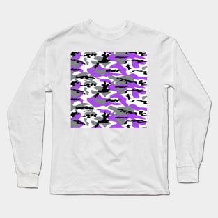 Purple Camo pattern Camouflage Long Sleeve T-Shirt